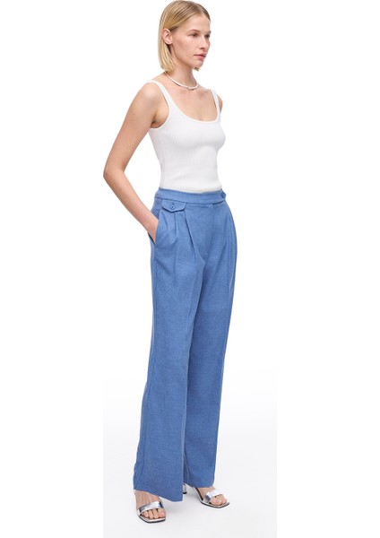 Mavi Torp Regular Fit Yüksek Bel Pantolon
