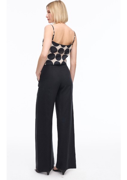 Siyah Holas Regular Fit Pantolon