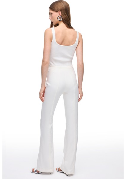 Beyaz Dellas Slim Fit Yüksek Bel Pantolon indirimleri