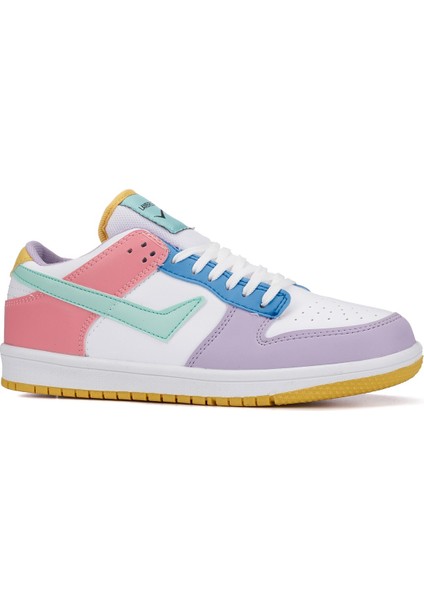 Günlük Kadın Rahat Esnek Hafif Sneaker Kaymaz Taban Bağcıklı Spor Ayakkabı 8075