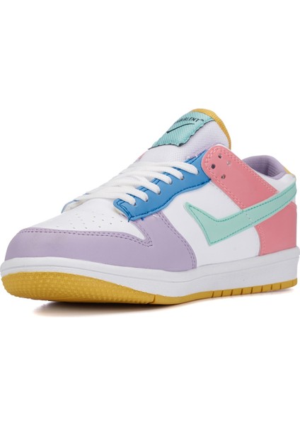 Günlük Kadın Rahat Esnek Hafif Sneaker Kaymaz Taban Bağcıklı Spor Ayakkabı 8075