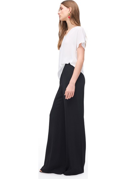 Siyah Echos Regular Fit Yüksek Bel Pantolon