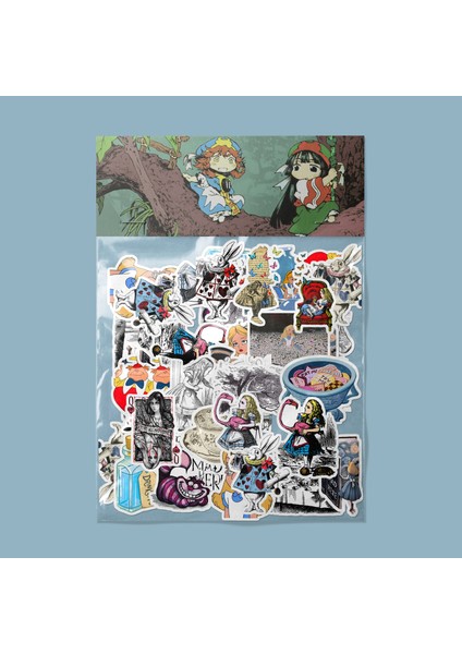 Alice Harikalar Diyarında Sticker Paketi -Bullet Journal - Ajanda - Planner - Defter - Laptop Etiket Çıkartma Çok Renkli 10 x 15 Paket Boyutu 3 x 5 cm Stickerlar Paket Içeriği 25 Adet Dadi Ramba