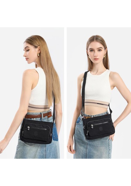 Krinkıl Kumaş Kadın Postacı Çantası Smart Bags 3270