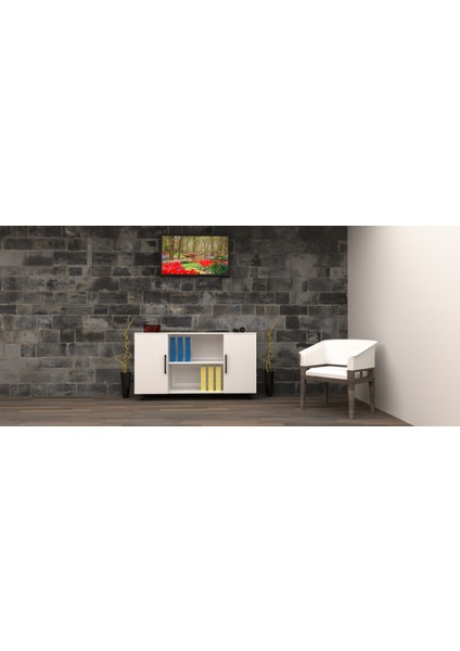 2 Kapaklı Ofis ve Çok Amaçlı Dolap 2KOM002 Beyaz Mdflam 160 cm *80 cm *40 cm fiyatları