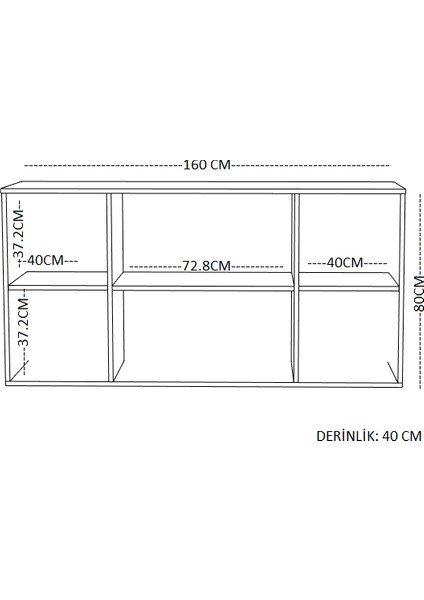 2 Kapaklı Ofis ve Çok Amaçlı Dolap 2KOM002 Beyaz Mdflam 160 cm *80 cm *40 cm fırsatları