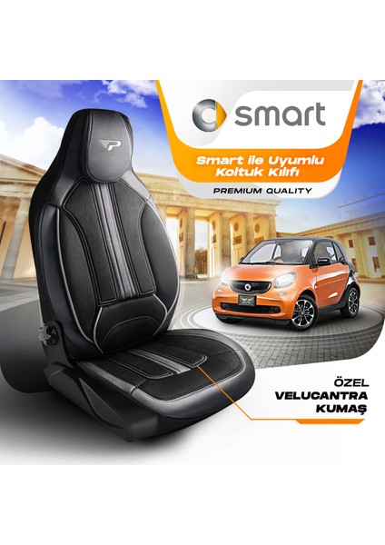 Panda Smart Araçlarla Uyumlu Lakos Kumaş Ortopedik Destekli Oto Koltuk Kılıfı- Ön Iki modelleri