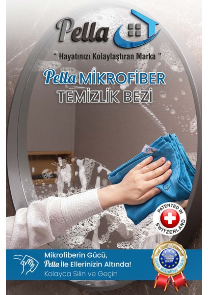 Fabrika Satış Mağazası-Orijinal 4'lü Antrasit Gri Mikrofiber Temizlik Bezi-Ithal Ürün-Atiye & Selçuk Türkal, 60x40 Cm modelleri