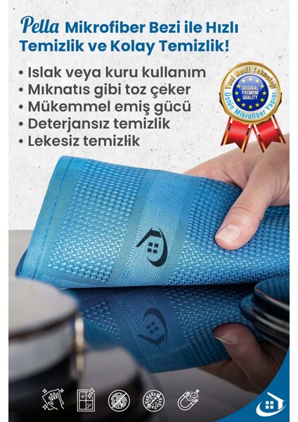 Fabrika Satış Mağazası-Orijinal 4'lü Antrasit Gri Mikrofiber Temizlik Bezi-Ithal Ürün-Atiye & Selçuk Türkal, 60x40 Cm indirimleri