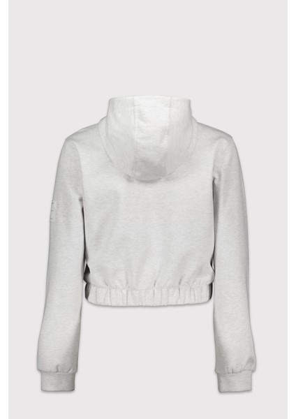 Fermuarlı Crop Teknik Sweatshirt