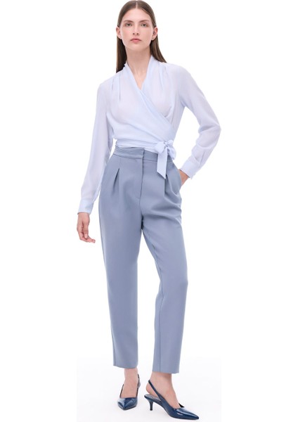 Morningstar Regular Fit Uzun Boy Gri Renk Kadın Pantolon