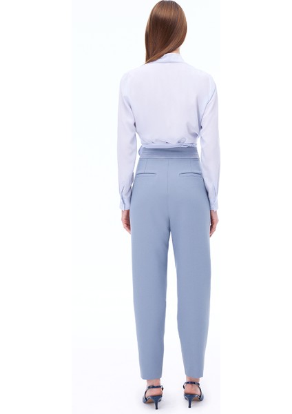 Morningstar Regular Fit Uzun Boy Gri Renk Kadın Pantolon modelleri