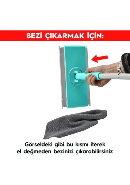 Şip Şak Mop + Yer Havlusu Otomatik El Değmeden Tüm Bezlerle Uyumlu Temizlik Seti Paspas