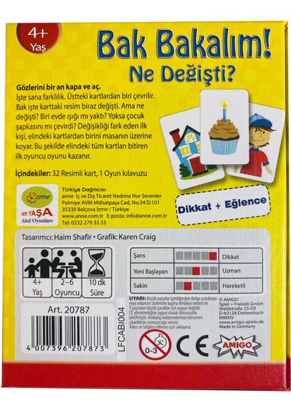 Bak Bakalım! Ne Değişti? Kutu Oyun
