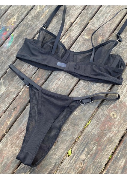 Siyah Tül Bralet Takımı
