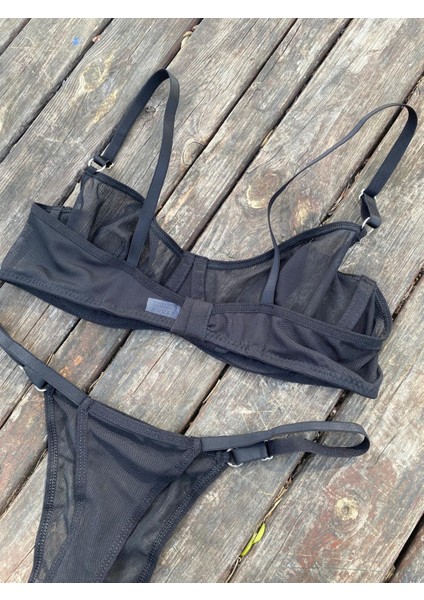 Siyah Tül Bralet Takımı