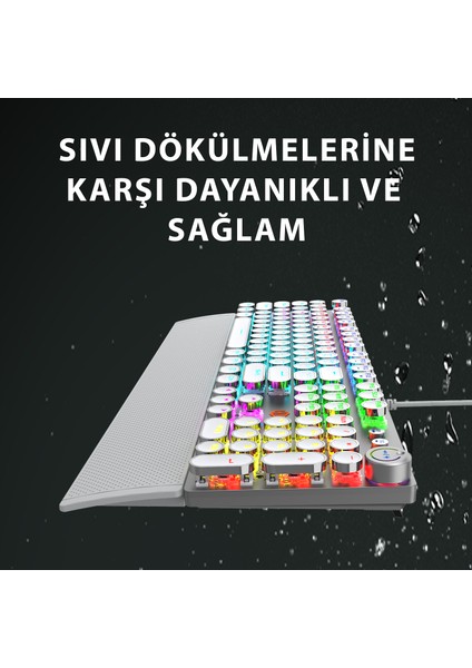 Lenovo Lecoo KG1102 USB Kablolu Makro Tuşlu RGB LED Aydınlatmalı Mekanik Gaming Q Metalik Klavye modelleri