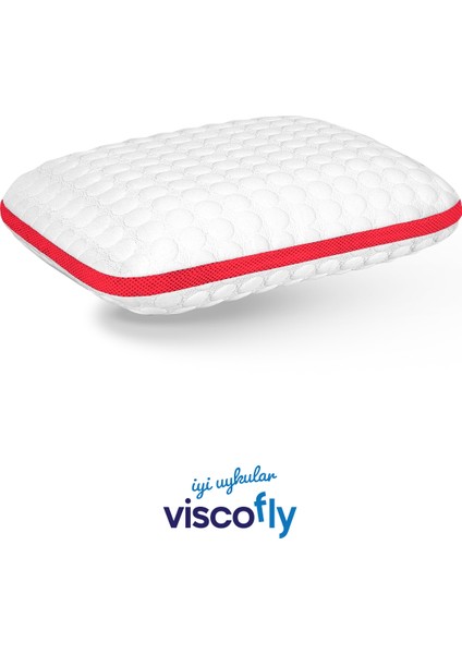 Visco Collagen Ortopedik Yastık - Orta Sertlik - 53 cm * 39 cm * 15 cm - Neon Pembe