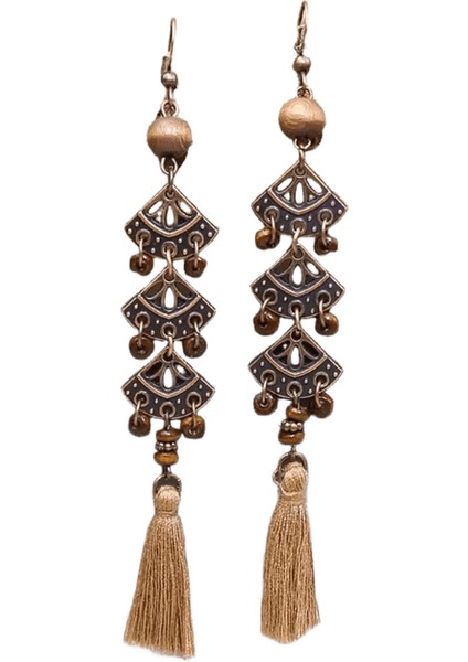 Lüks Kristal Çiçek Püskül Damla Küpe Kadınlar Için Parlak Zirkon Opal Uzun Dangle Küpe Kızlar Parti Düğün Takı Hediye Metal RENK:ER22Y1272 (Yurt Dışından)