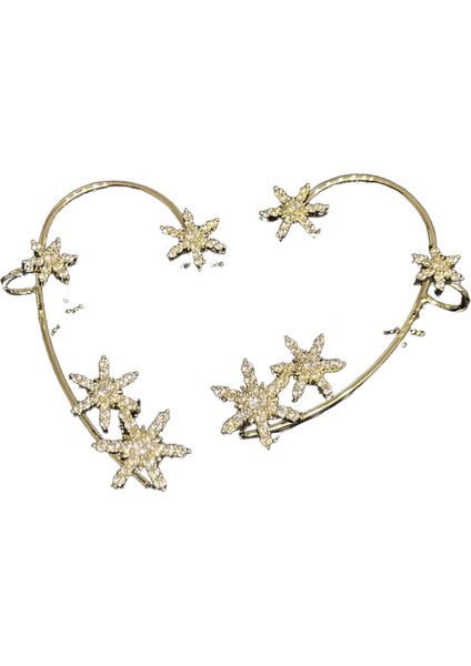 Lüks Kristal Çiçek Püskül Damla Küpe Kadınlar Için Parlak Zirkon Opal Uzun Dangle Küpe Kızlar Parti Düğün Takı Hediye Metal RENK:ER22Y1657 (Yurt Dışından)