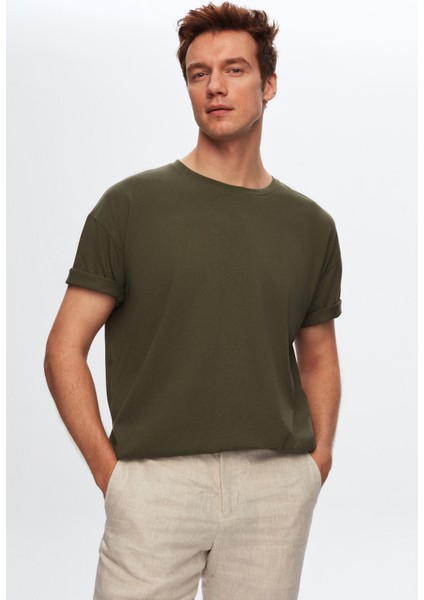 Ds Damat Comfort Beyaz/siyah/haki 3'lü Bol Kesim %100 Pamuk T-Shirt fırsatları