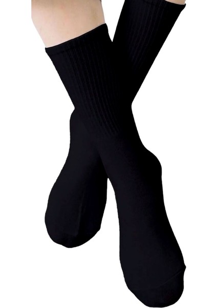 Unisex Siyah Tenis Soket Çorap Kolej 3'lü Paket fiyatları