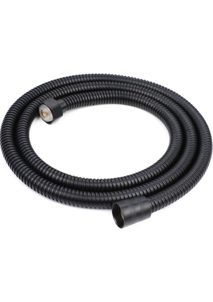 Spiral Duş Hortumu Paslanmaz 150 cm Siyah