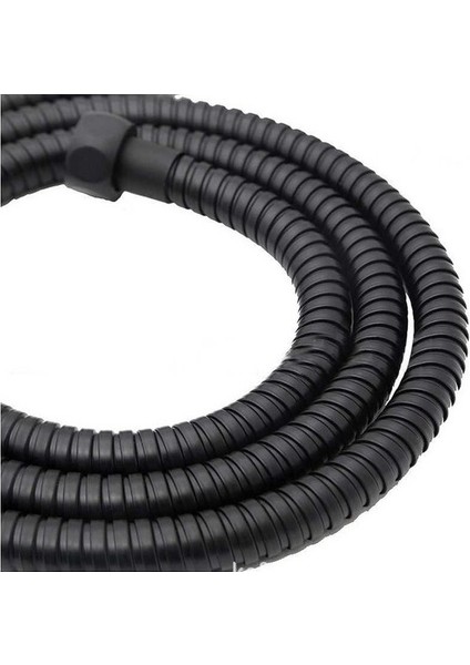 Spiral Duş Hortumu Paslanmaz 150 cm Siyah