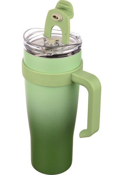 Essence 1 Litre Pipetli Termos Bardak Çift Duvarlı Termal Seyahat Bardağı