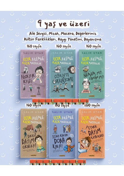 9+ Yaş- Salih Uyan- Uçuk Ailemle Kaçık Maceralar Serisi (6kitap)