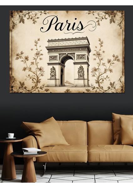 Vintage Paris Zafer Takı Posteri Dekoratif Kanvas - Mdf Ahşap Tablo modelleri