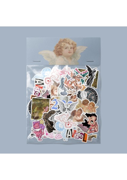 Angel Melek Sticker Paketi -Bullet Journal - Ajanda - Planner - Defter - Laptop Etiket Çıkartma Çok Renkli 10 x 15 Paket Boyutu 3 x 5 cm Stickerlar Paket Içeriği 25 Adet Dadi Ramba
