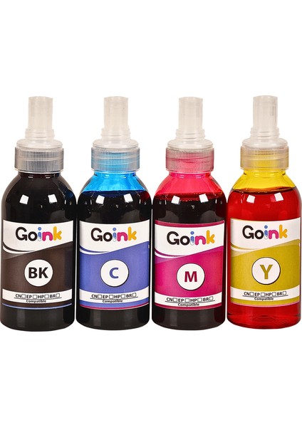 Canon GI-50 Uyumlu 4 lü Mürekkep Seti (4x100 ml CMYK) – Özel Valfli Kapaklı, Sızdırmaz, Yüksek Kalite