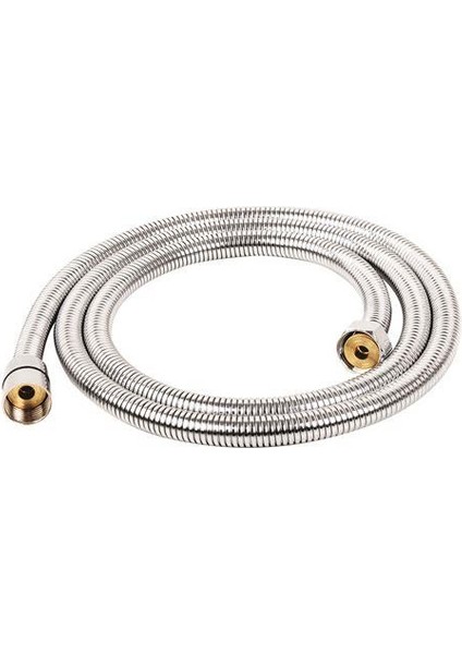 Duş Spiral Hortumu + Paslanmaz Parlak Polisajlı Çift Kenetli + 150 cm