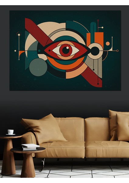 Soyut Göz Temalı Poster Dekoratif Kanvas - Mdf Ahşap Tablo fırsatları