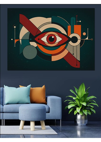 Soyut Göz Temalı Poster Dekoratif Kanvas - Mdf Ahşap Tablo indirimleri