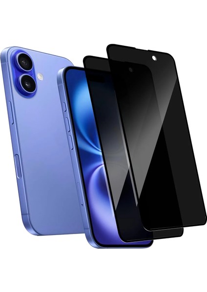 (2ADET) Apple iPhone 16 Plus Cam Hayalet Ekran Koruyucu Uyumlu Tam Kapatan Gizleyen Kırılmaz Cam