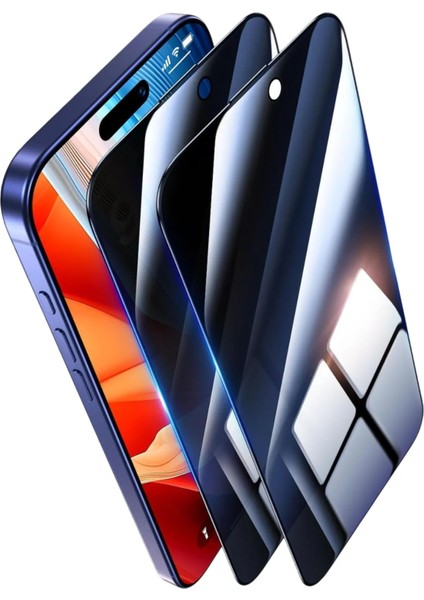 (2ADET) Apple iPhone 16 Plus Cam Hayalet Ekran Koruyucu Uyumlu Tam Kapatan Gizleyen Kırılmaz Cam