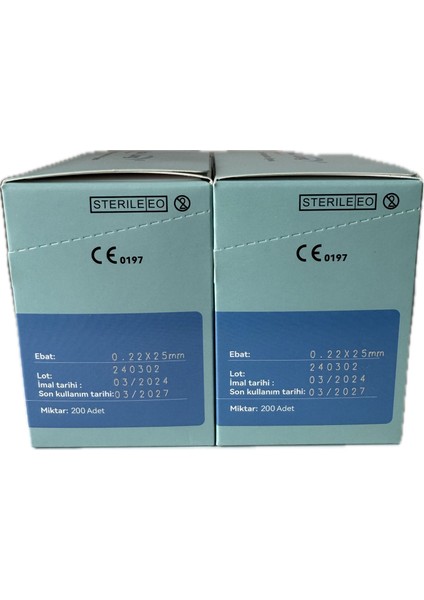 Akupunktur Iğnesi Kuru Iğne 0.22X25 mm 400 Adet 2 Kutu fiyatları
