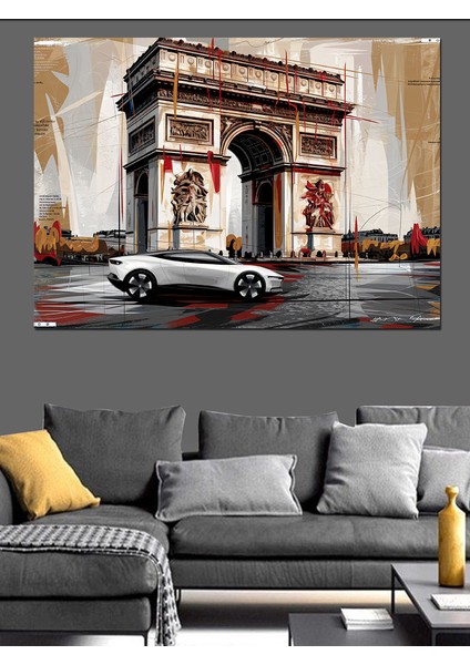 Zafer Takı ve Araba Dekoratif Kanvas - Mdf Ahşap Tablo