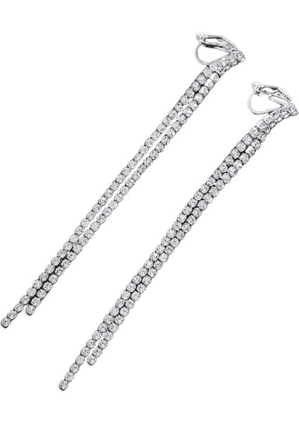 Lüks Kristal Çiçek Püskül Damla Küpe Kadınlar Için Parlak Zirkon Opal Uzun Dangle Küpe Kızlar Parti Düğün Takı Hediye Metal RENK:ER22Y1384 (Yurt Dışından)