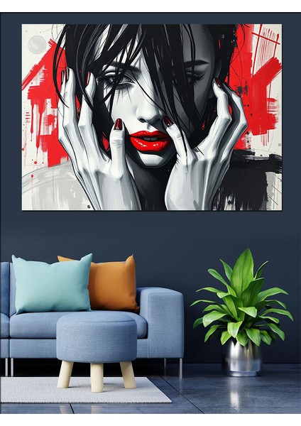 Soyut Kadın Dekoratif Kanvas - Mdf Ahşap Tablo