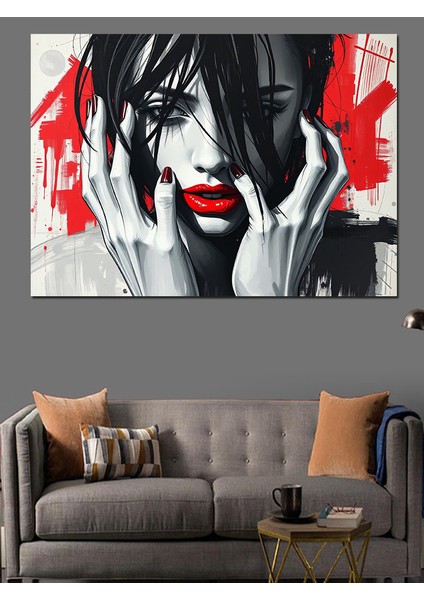 Soyut Kadın Dekoratif Kanvas - Mdf Ahşap Tablo fiyatları