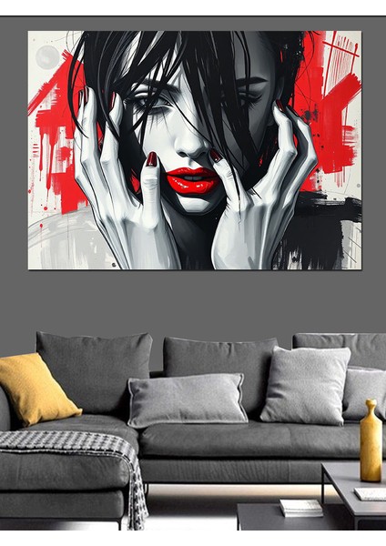 Soyut Kadın Dekoratif Kanvas - Mdf Ahşap Tablo fırsatları