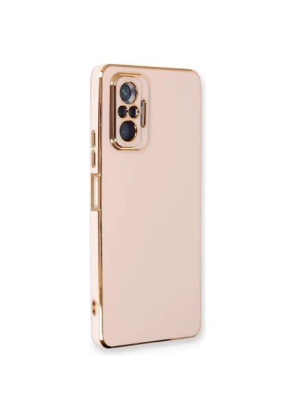 Asmobıle Şanzelize Redmi Note 10 Pro Kılıf – Altın Detaylı, Darbeye Dayanıklı, Şık ve Ultra Hafif Silikon Kapak