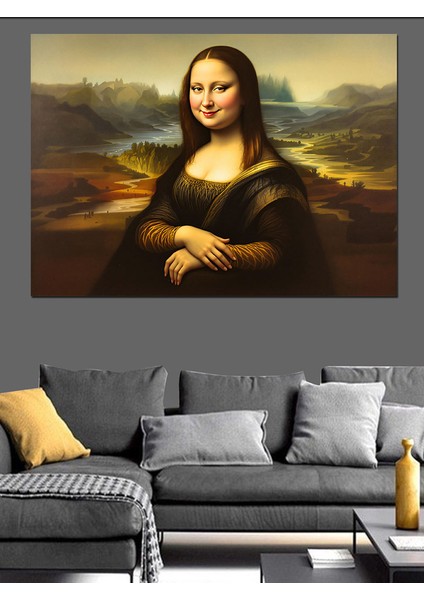 Kilolu Mona Lisa Portresi Dekoratif Kanvas - Mdf Ahşap Tablo fiyatları