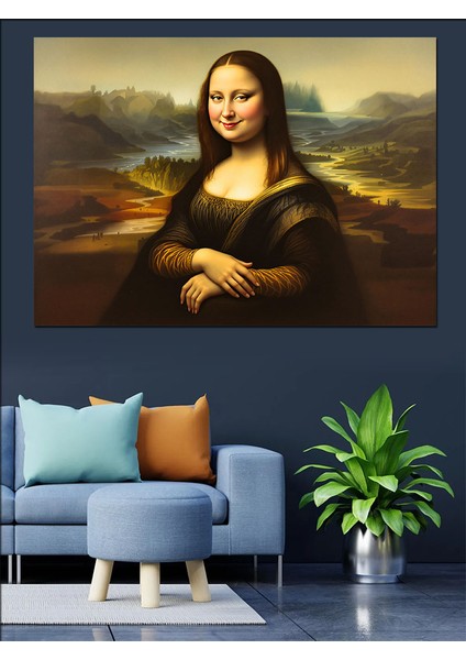 Kilolu Mona Lisa Portresi Dekoratif Kanvas - Mdf Ahşap Tablo fırsatları