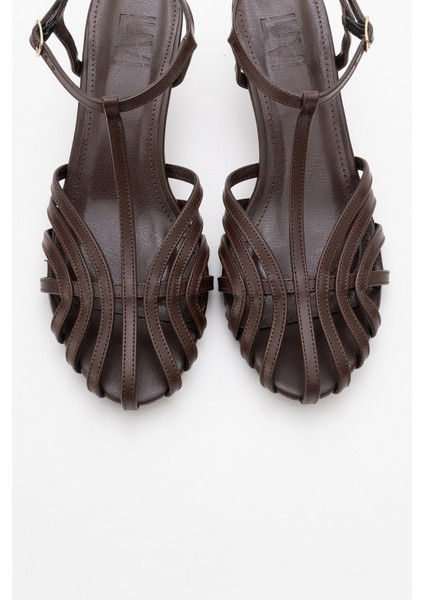 Felip Kahve Cilt Bantlı Kadın Kısa Topuklu Ayakkabı fiyatları