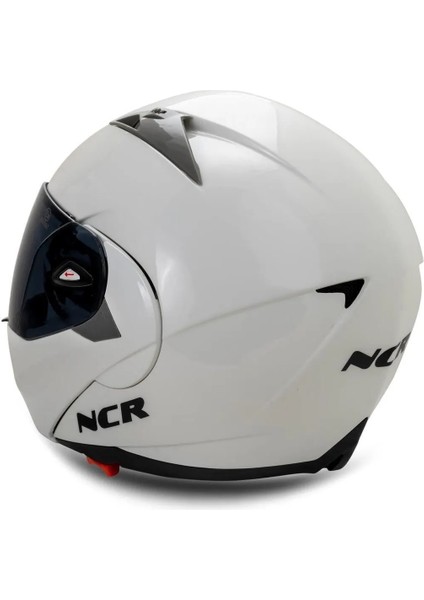 Çene Açılır Kask Beyaz Siyah Vizörlü Ece Belgeli fırsatları