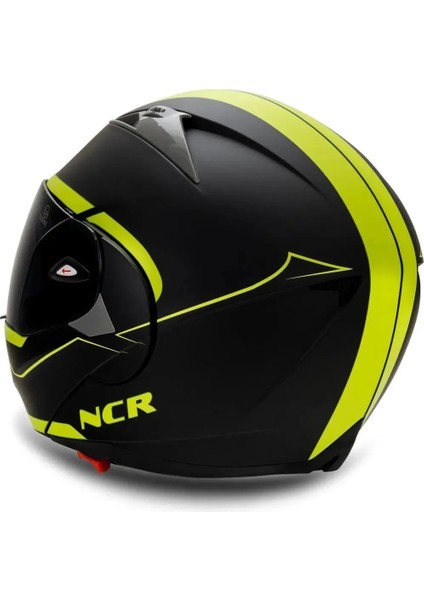 Çene Açılır Kask Sarı Siyah Vizörlü Ece Belgeli fırsatları